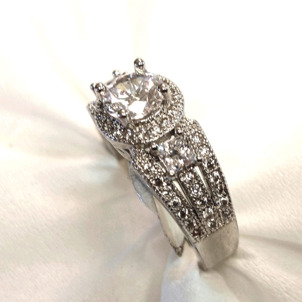 White sapphire brilliant, silver .925 - Picture 2 of 6